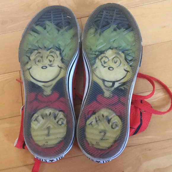 RARE Dr. Seuss thing one and thing 2 converse - Picture 2 of 6